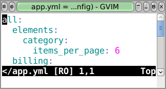 YAML in VI